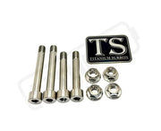 TS Ventus One Titanium Rear Suspension/ Linkage Bolt Kit - Ventus One / Silver (raw) / No Triangle Bolts (4 Linkage