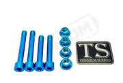 TS Ventus One Titanium Rear Suspension/ Linkage Bolt Kit - Ventus One / Teal / No Triangle Bolts (4 Linkage Bolts Only)