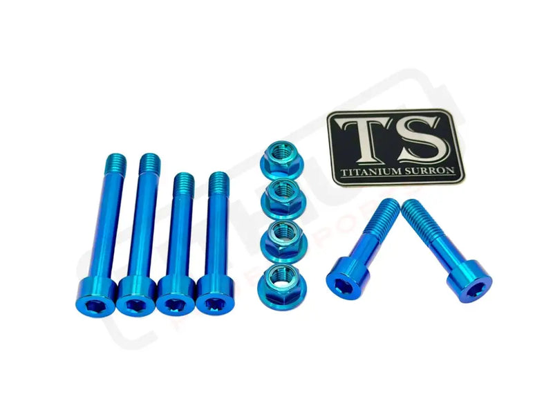 TS Ventus One Titanium Rear Suspension/ Linkage Bolt Kit - Ventus One / Teal / With OEM Style Triangle Bolts (6 bolts)
