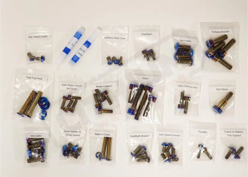 Warp 9 Titanium Titanium Chassis Bolt Kit - Lithium Powersports