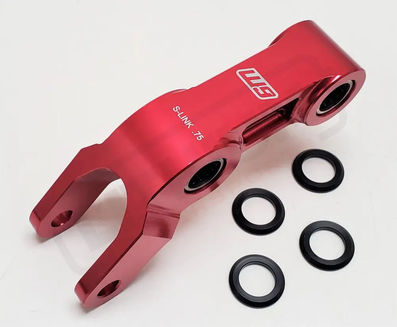 Warp9 Light Bee Rear Suspension Linkage Riser - V2 / Red / 0.75’’ - Linkage
