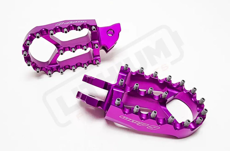 Warp9 Surron LBX Foot Pegs - Purple - Footpegs