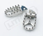 Warp9 Surron LBX Foot Pegs - Silver - Footpegs