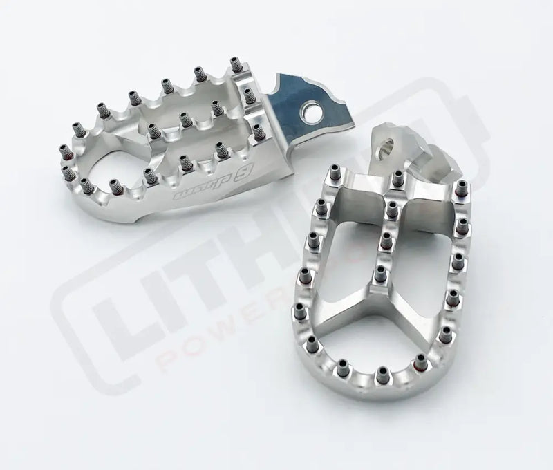 Warp9 Surron LBX Foot Pegs - Silver - Footpegs