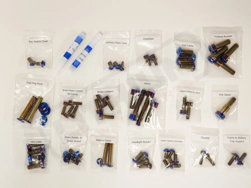 Warp9 Surron Titanium Chassis Kit - Titanium Bolts