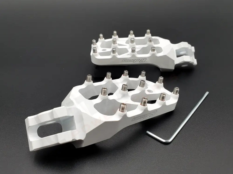 Warp9 Talaria / Sigma Elite Foot Pegs - White Powder Coat