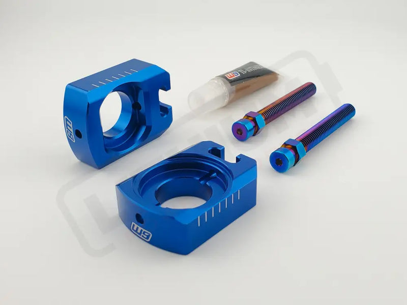 Warp9 Ultra Bee Axle Block - Blue - Surron