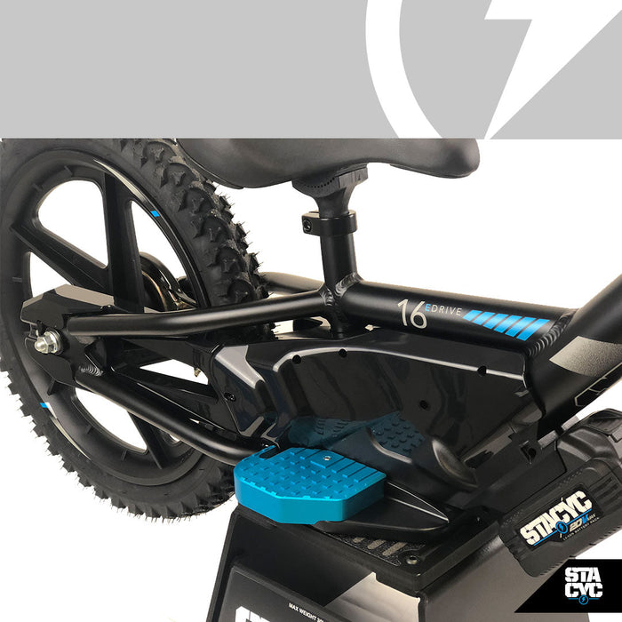 Stacyc 12" or 16" Extended Footrest - Cyan