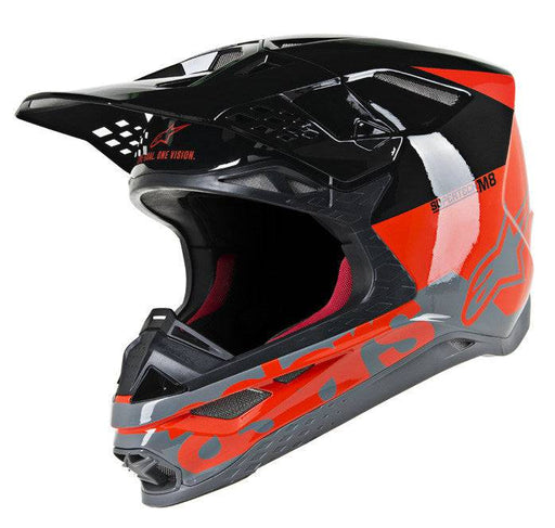 Alpinestars S.tech S-m8 Radium Helmet White/black/grey - Lithium Powersports